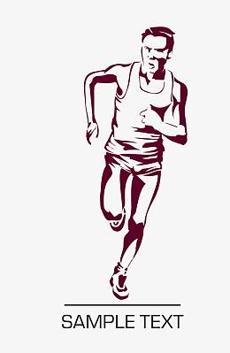 矢量卡通图案运动人物