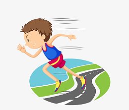 矢量图案运动项目长跑