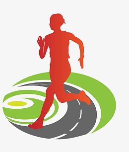 矢量卡通图案马拉松女人