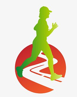 矢量长跑运动人物
