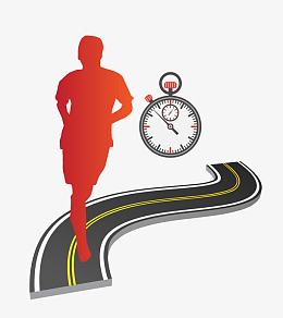 矢量卡通图案红色运动人物