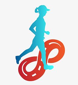 矢量卡通图案运动项目长跑