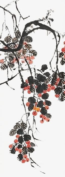 齐白石水墨荔枝