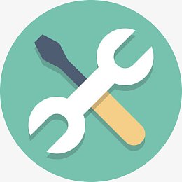 螺丝刀工具扳手圆形图标