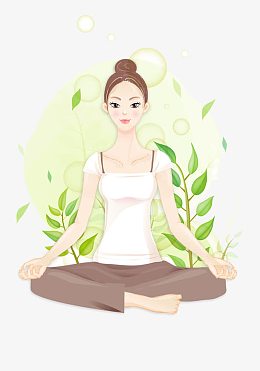 矢量做瑜伽的女人