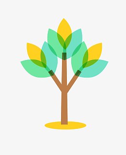 五颜六色的树