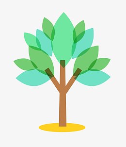 五颜六色的树
