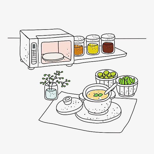 微波炉插画