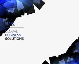 深蓝色商务报告封面