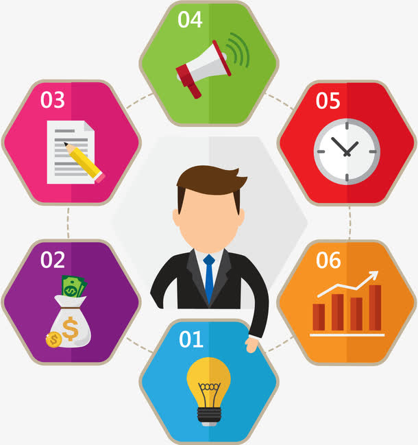 矢量商务ppt免抠素材免费下载_觅元素51yuansu.com