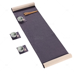 蓝紫色茶席图片素材