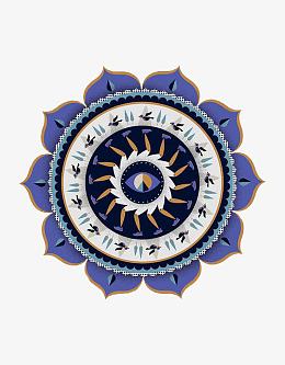 花卉眼睛装饰图案