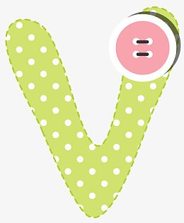 彩色布艺纽扣字母设计矢量图