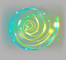 绿色螺旋科技光效PNG