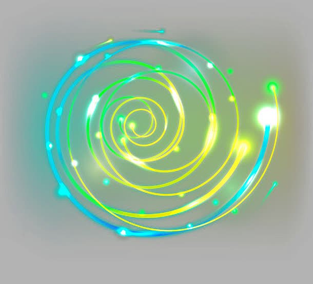 绿色螺旋科技光效PNG