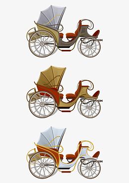 欧式马车交通工具矢量素材