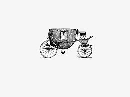 手绘小马车