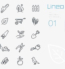 园艺伐木工具图标图片