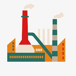 矢量卡通石化生产加工厂石油化工