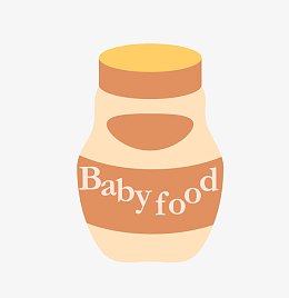 一瓶黄色的婴儿食物