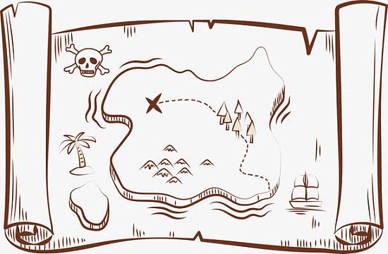 矢量藏宝图素材-矢量藏宝图图片元素-觅元素