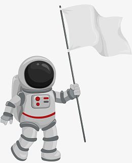拿旗宇航员