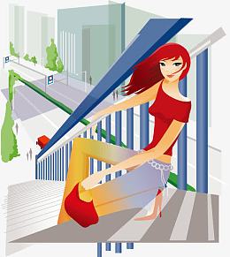走楼梯的女孩