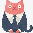 穿西服的猫