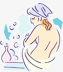 美女在洗澡图片素材
