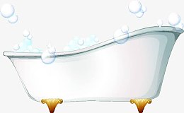 白色手绘浴缸