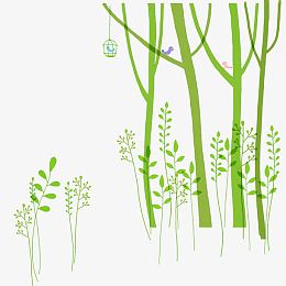 绿色现代植物装饰