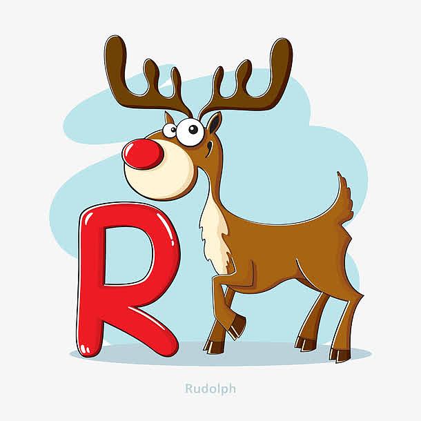 麋鹿和字母R