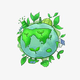 绿色现代植物装饰