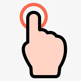 图标pngpng手指点击一下图标iconpngmaxpng3d立体彩色可爱箭头符号图