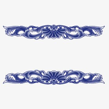 青花瓷边框装饰