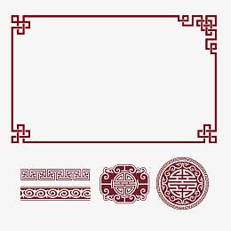 中国风暗红色花纹素材背景