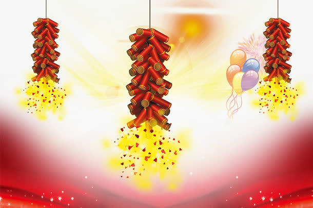 中国风烟花炮竹素材背景