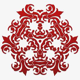 红色花纹