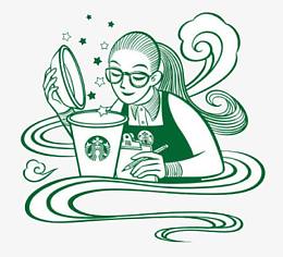 png星巴克pngpng卡通人物介绍图pngaipng餐厅服务员机器人pngpng卡通