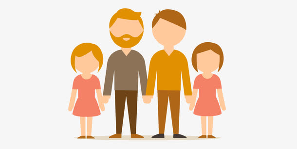 卡通人物4人素材免费下载_觅元素