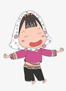 穿粉色衣服的惠安女孩