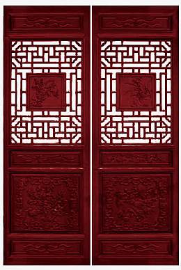 红木古典中国风木门