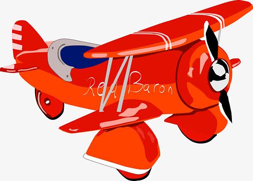 矢量飞机png卡通飞机png红色渐变飞机起飞元素png红色的纸飞机png红色