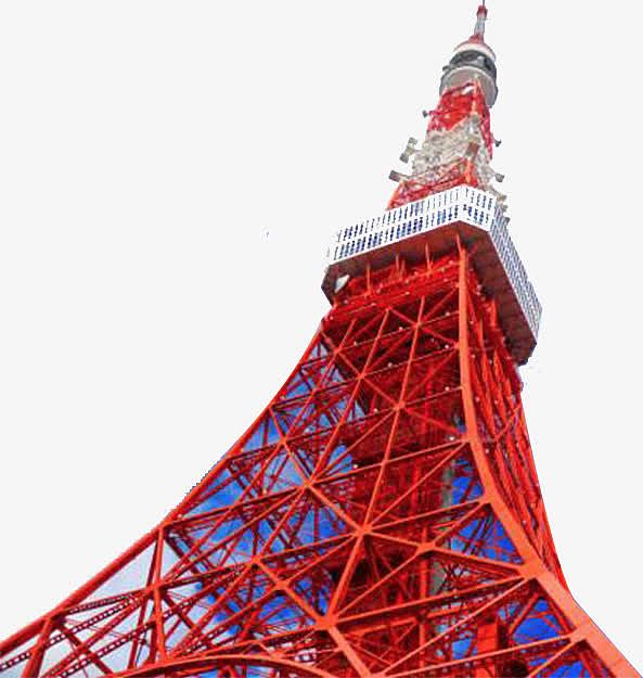 日本东京红色铁塔图