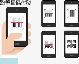 扫码付款矢量