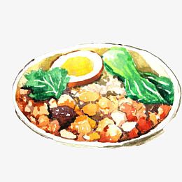 白菜肉丁手绘画素材图片