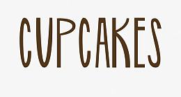 矢量大写Cupcakes英文字母