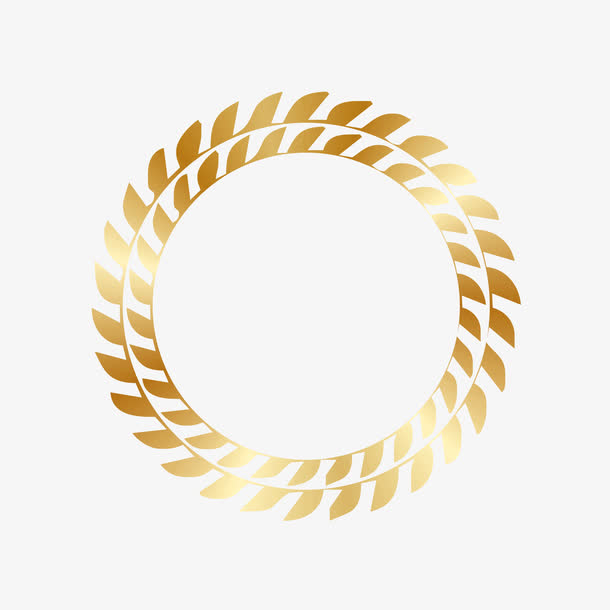 橄榄枝金色花环圈