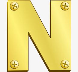 金色金属艺术字矢量图