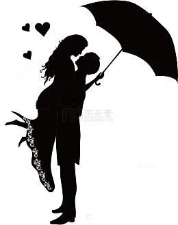 情侣人物剪影